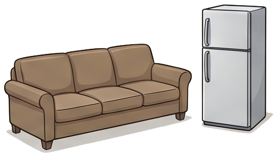Heavy / Bulky — full couch, refrigerator